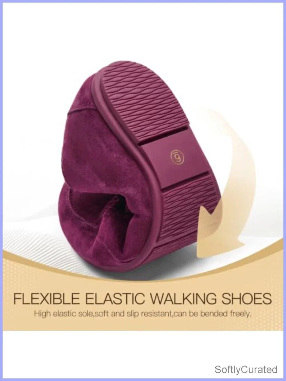 Faux Velvet Bow Ballet Flats Mary Jane Memory Foam Slip-On Comfort Shoes